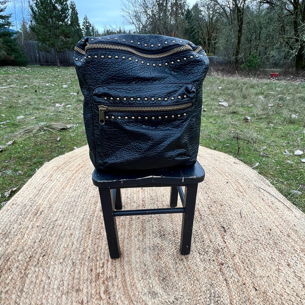 Black Studded Backpack